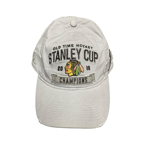 Chicago Blackhawks 2010 Stanley Cup Gray Cap Old Time Hockey Embroidered OSFA - Picture 1 of 7